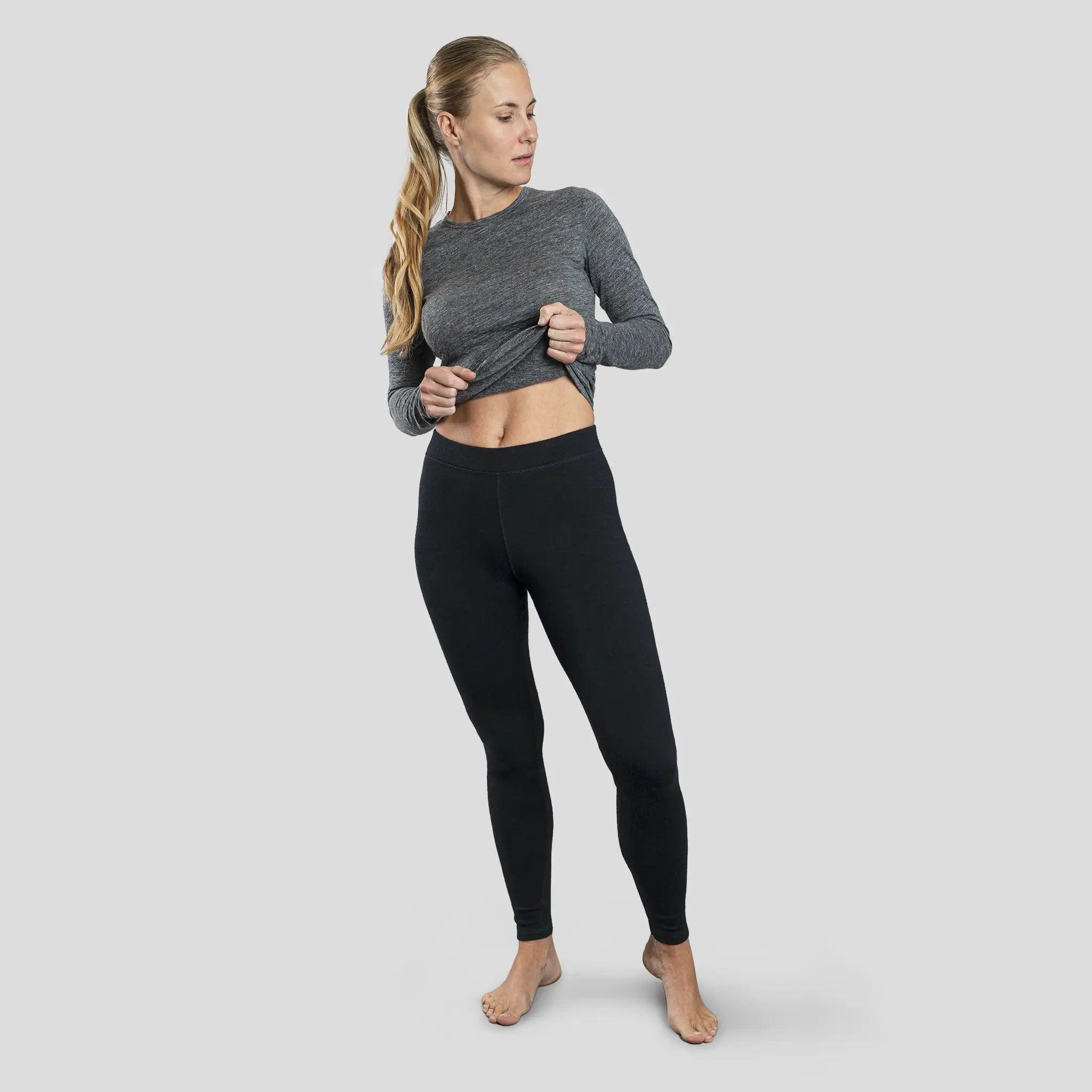Women's Alpaca Wool Leggings: 300 Lightweight Stylish High-Waisted Leggings
