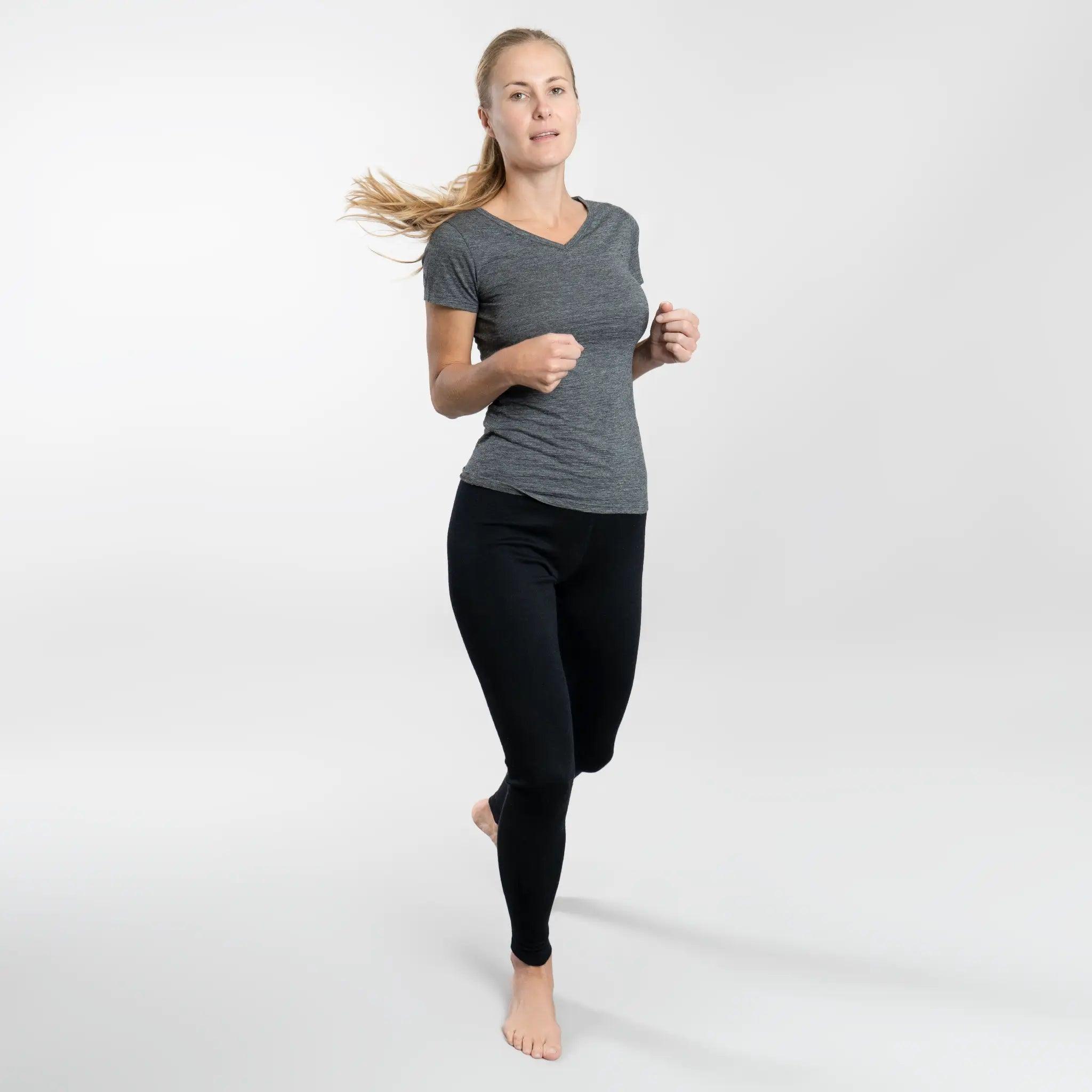 Women's Alpaca Wool Leggings: 420 Midweight Cozy Cotton Leggings