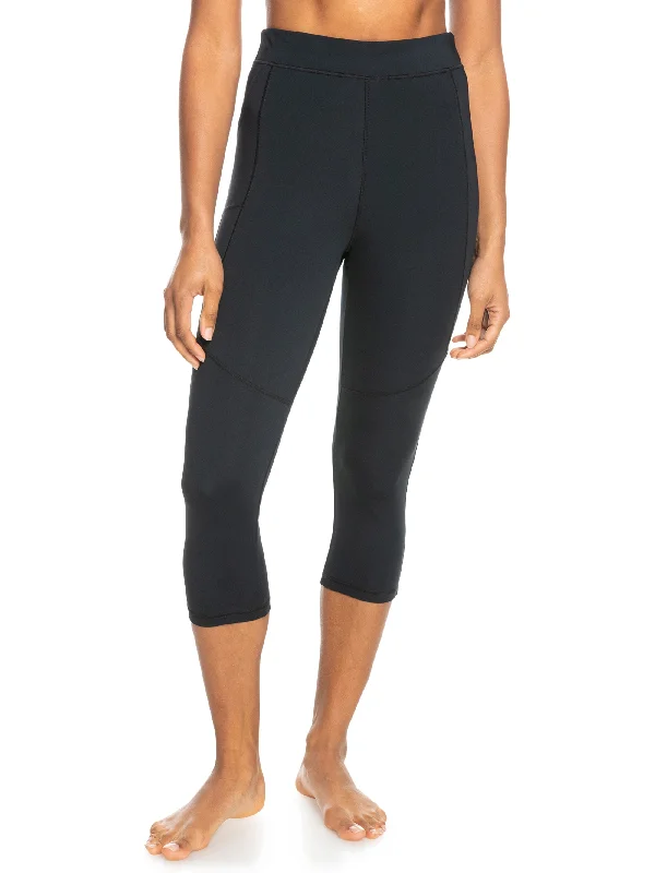 Womens Here She Comes Again Sports Leggings Trendy Leather-Look Workout Leggings