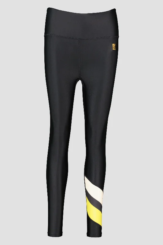 Women's P.E Nation Arrowhead Black 7/8 Legging Trendy Foil Finish Leggings