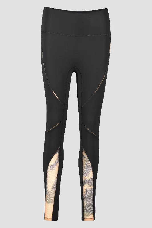Women's P.E Nation Headline Black Full Length Legging Trendy Polka Dot Leggings
