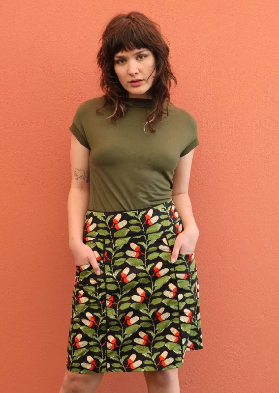 Aalia Skirt Oak chiffon skirt lightweight