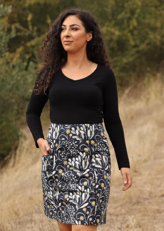 Aalia Skirt Wattle velvet skirt rich
