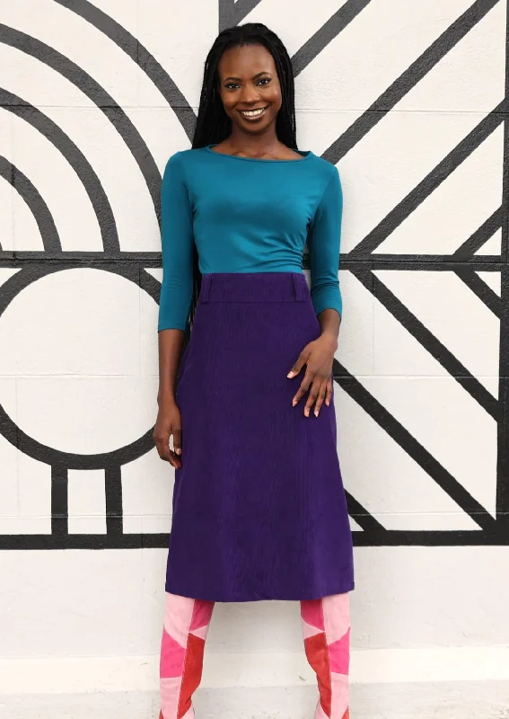 Belt Loop Corduroy Skirt Parachute Purple mini skirt trendy