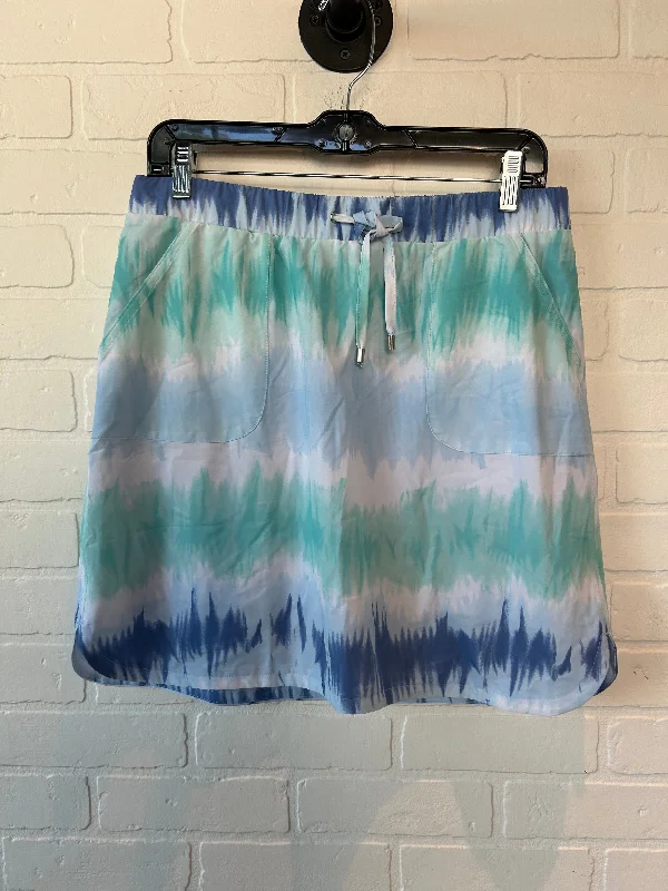 Blue & Green Athletic Skirt Chicos, Size 4 a-line skirt cut