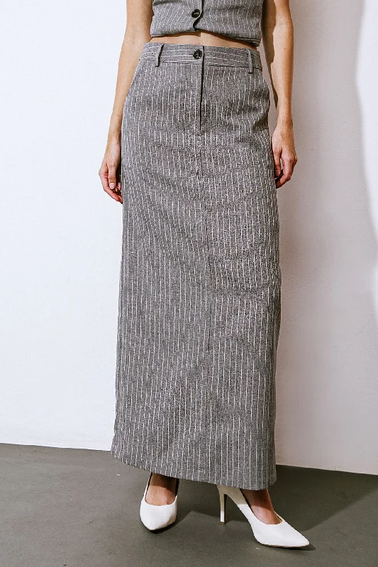 GET TO THE POINT WOVEN MIDI SKIRT leather skirt bold