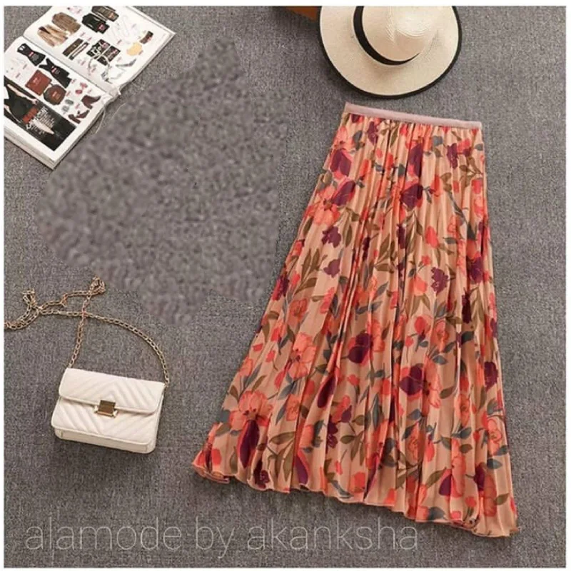 Floral Glam Skirt denim skirt classic