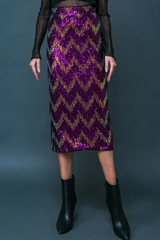 BE HAPPY FRIEND SEQUIN MIDI SKIRT denim skirt durable