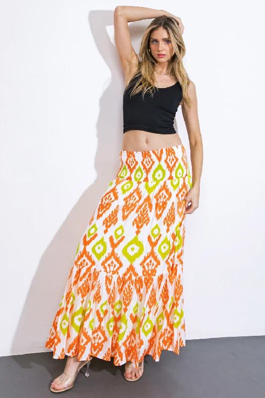 JUST FEELS RIGHT WOVEN MIDI SKIRT chiffon skirt flowing