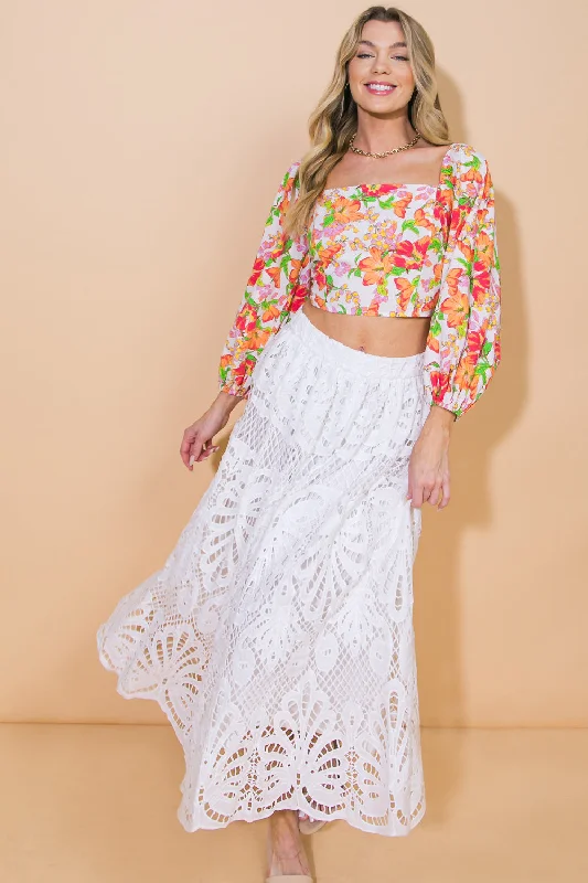 DREAMY NIGHTS WOVEN MIDI SKIRT silk skirt smooth