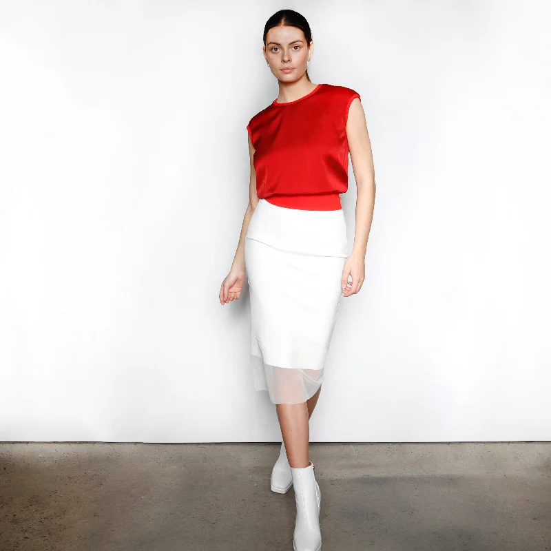 PALOMIN | Skirt cashmere skirt plush
