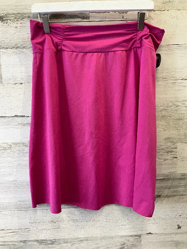 Pink Athletic Skirt Tranquility, Size L leather skirt sleek