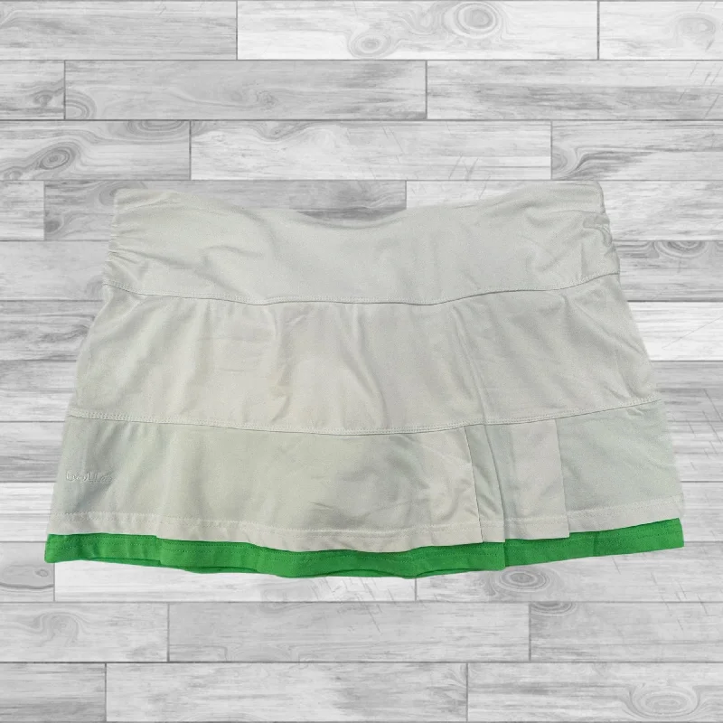 White Green Athletic Skirt Skort Bolle, Size Xl lace skirt intricate