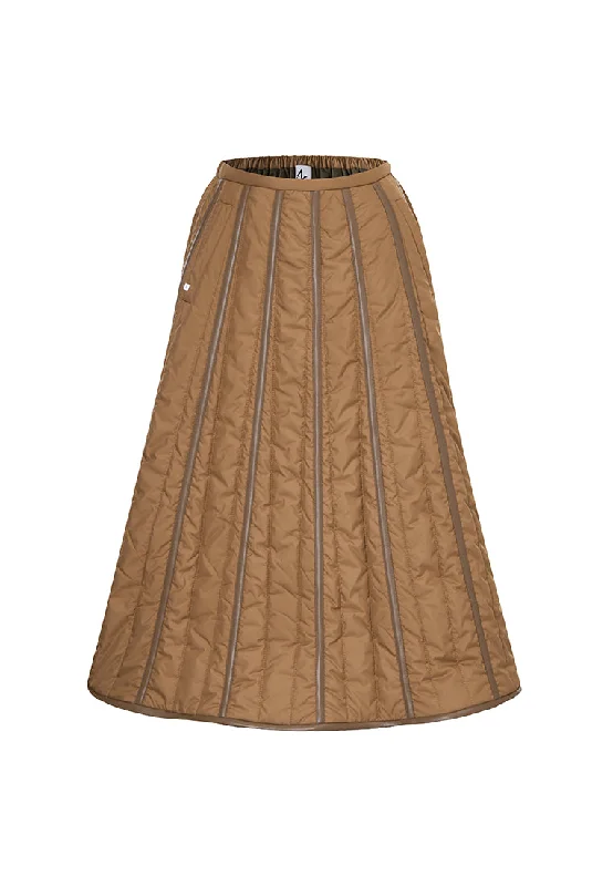 Odette A-Line Waterproof Skirt with Sustainable Padding and Vegan Leather Trim