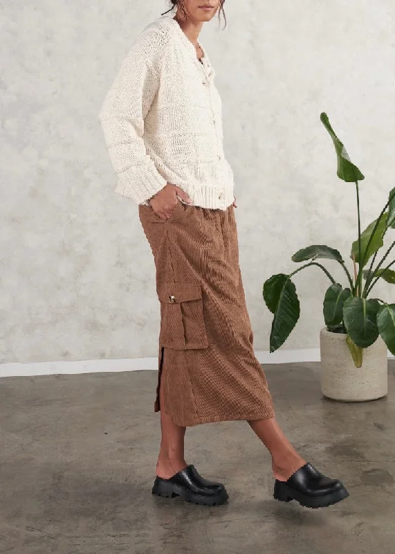 Corduroy Cargo Skirt