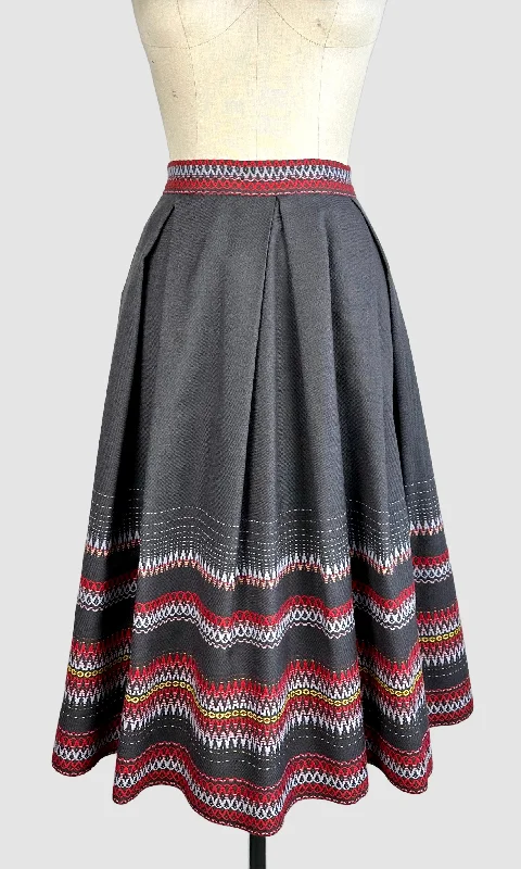 ORIGINAL BAVARIAN SKIRT Vintage 70s German Maxi Skirt • Small