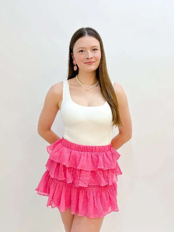 Rue Layered Skirt- Pink