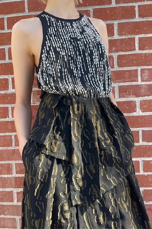 Sukuti Skirt in Black Gold