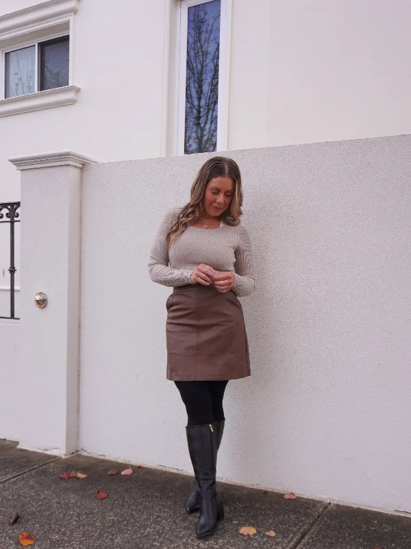 Yasmine Skirt - Brown