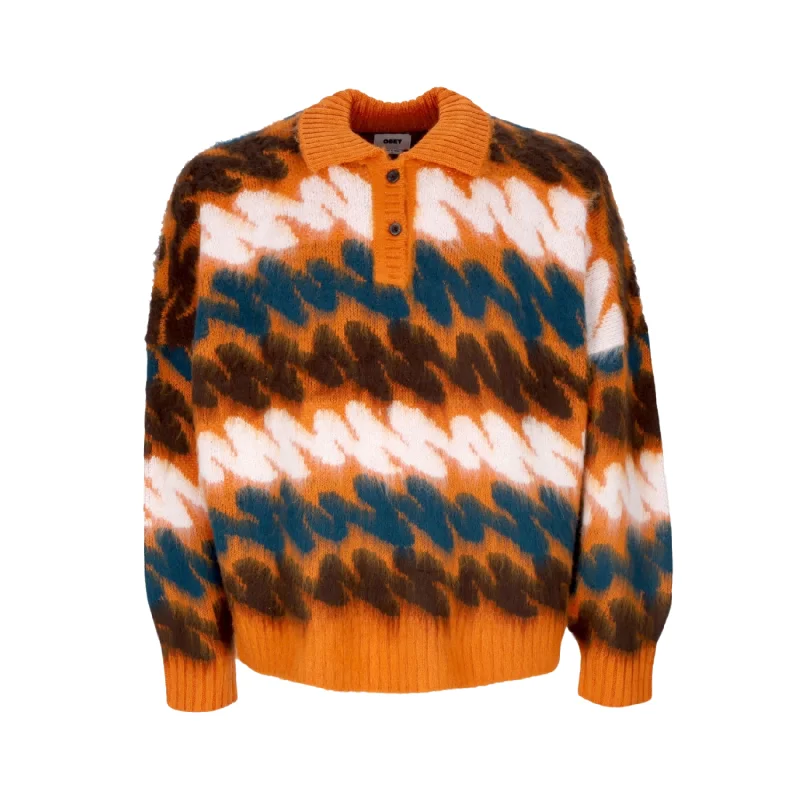 Ari Sweater - Orange Oxide Multi Nylon Fabric Polyester Fabric Spandex Fabric