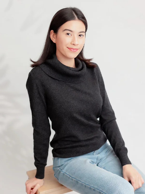 100% Mongolian Cashmere Big Neck Sweater Long Sweater Short Sweater Cropped Sweater
