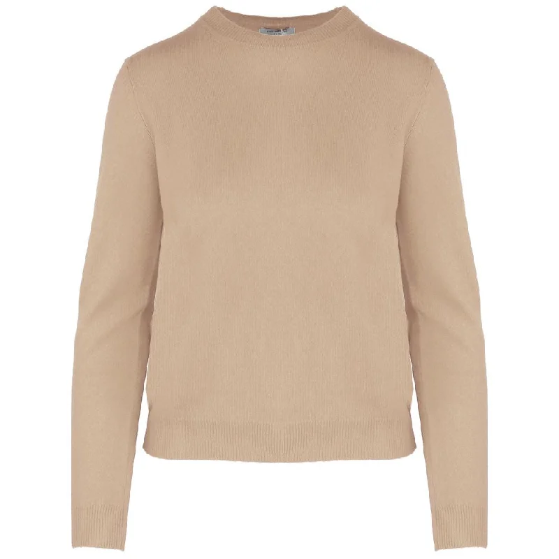 Brown Cashmere Sweater Fitted Slim Tailored
