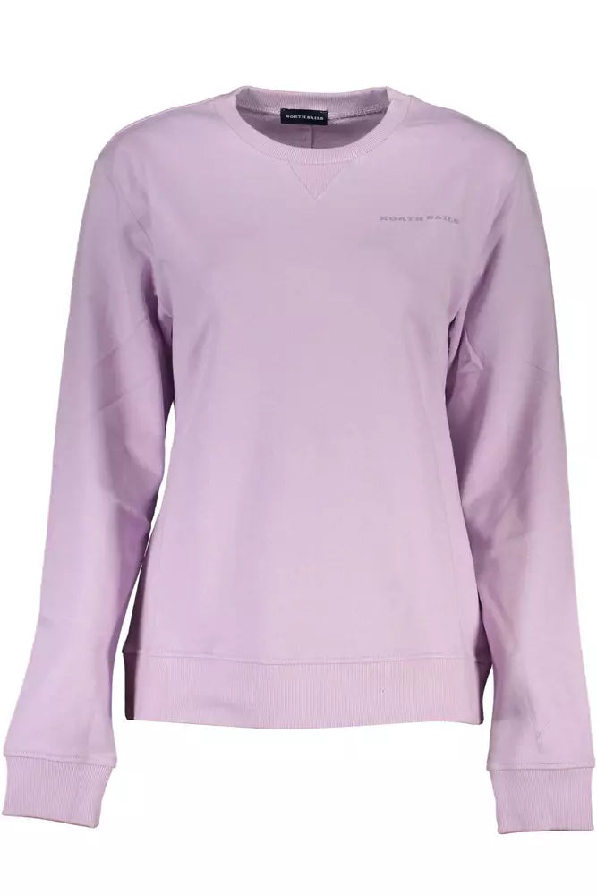 Purple Cotton Women Sweater High Neck Crew Neck V-Neck