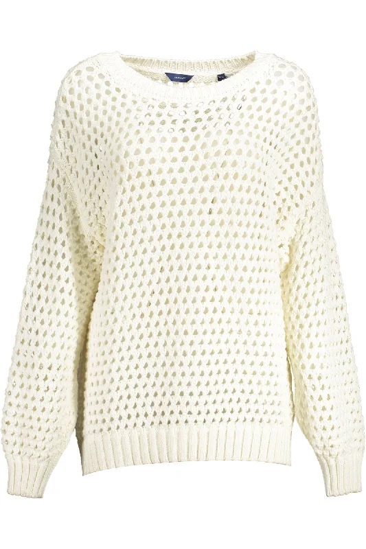 White Cotton Women Sweater Denim Fabric Leather Fabric Suede Fabric