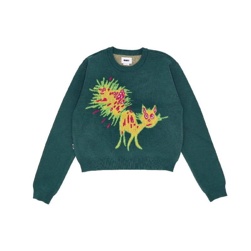 Gato Sweater - Dark Cedar Spandex Rayon Corduroy