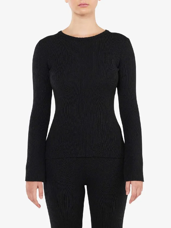 Geilo Ribbed Sweater Women Tailored Straight A-Line