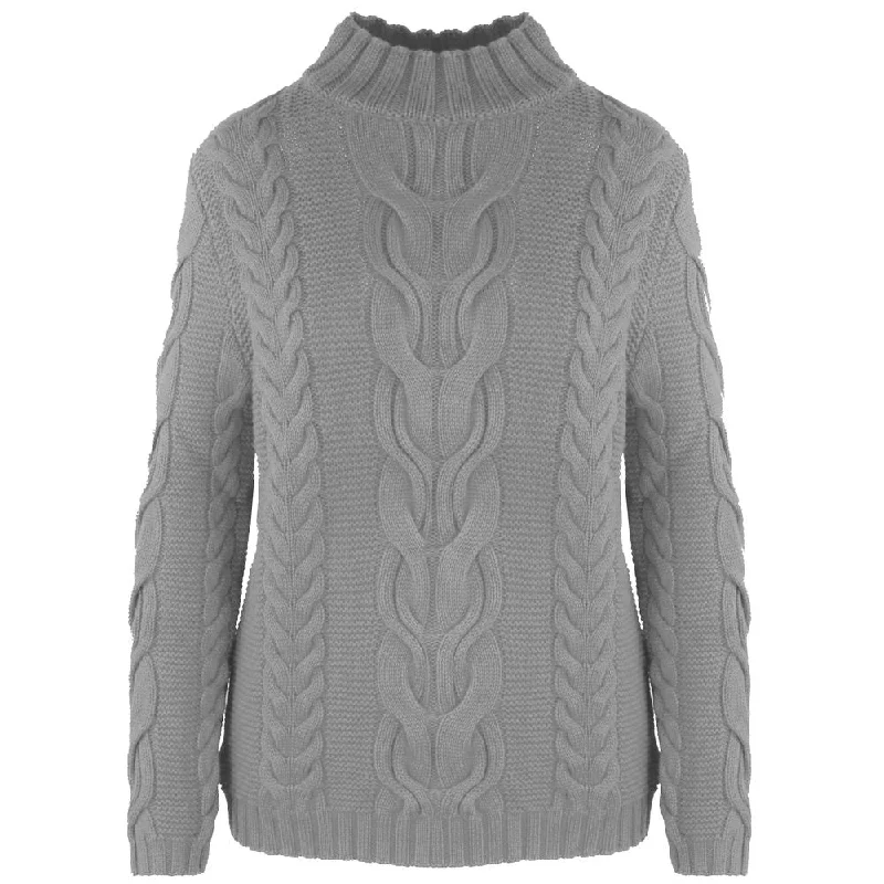 Gray Wool Sweater Fitted Loose Oversized