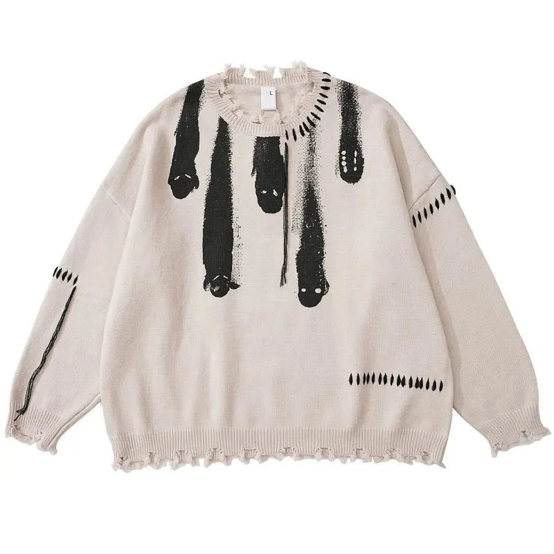 NB Lines In Sweater Open Front Closed Front Wrap Front