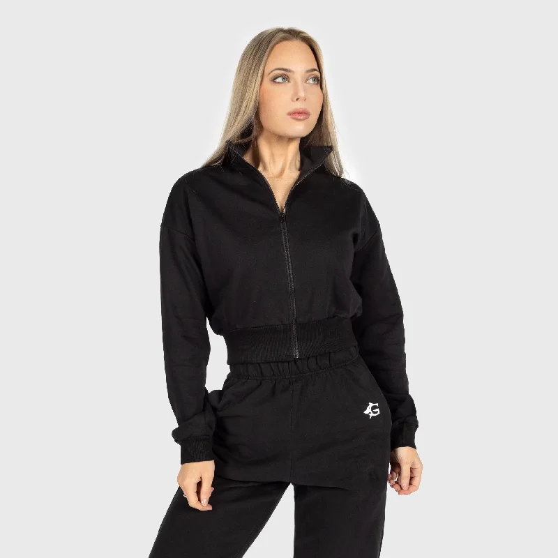 Lounge Sweater, Black Spandex Rayon Corduroy