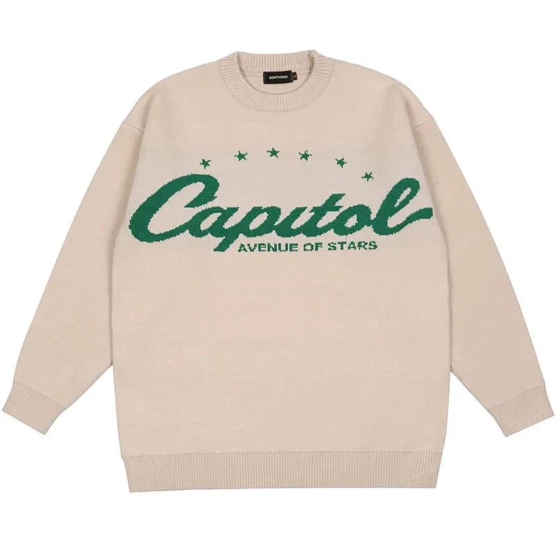 NB Star Knit Sweater Print Jacquard Patchwork