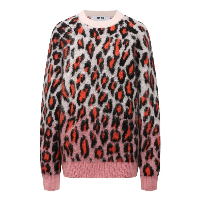 Multicolor Cotton Sweater Graphic Sweater Embroidered Appliqued