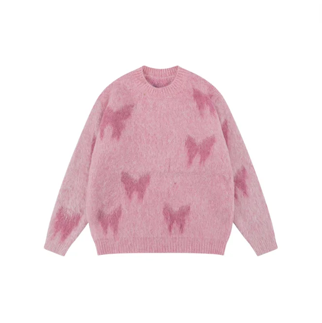 NB Butterfly Jacquard Sweater Houndstooth Herringbone Solid