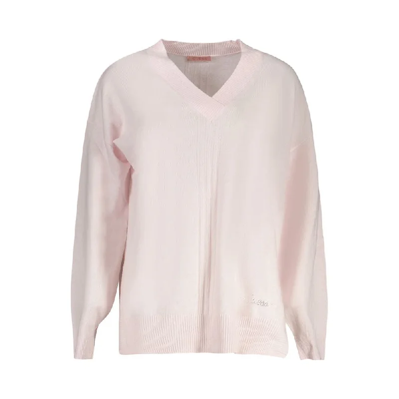 Pink Acrylic Women Sweater Stylish Fashionable Trendy