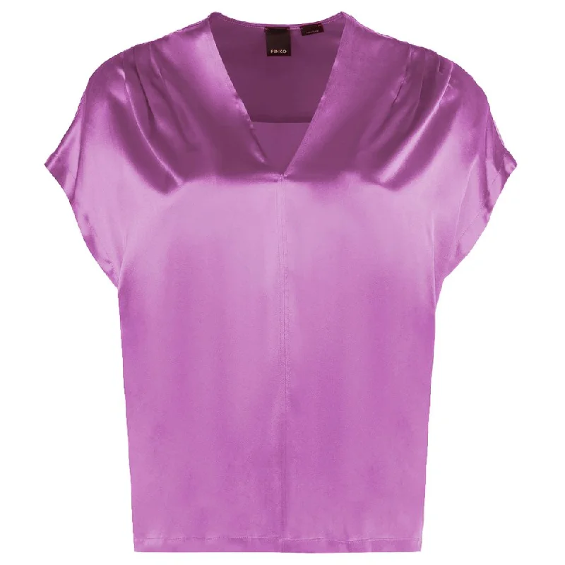 Purple Silk Sweater Elasticated Padded Insulated