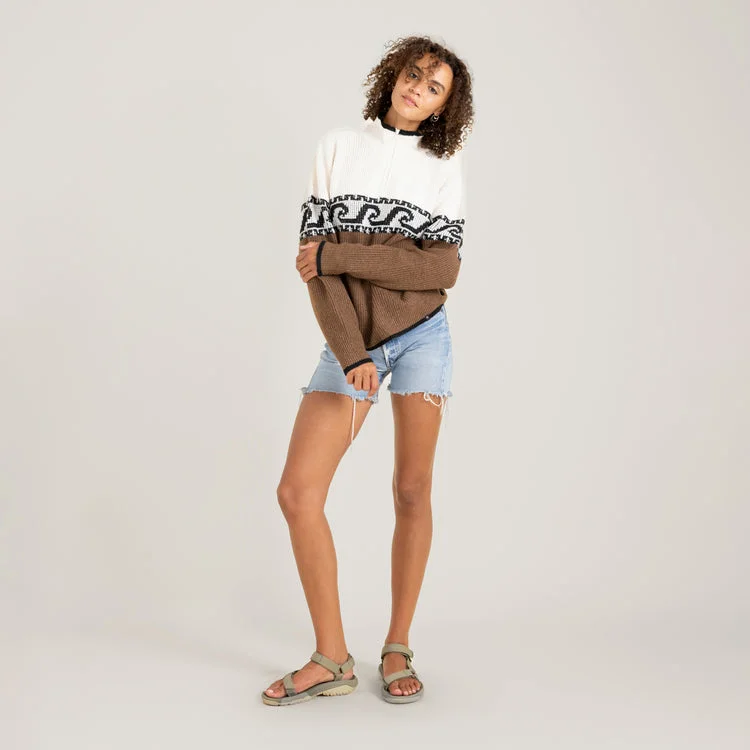 Roark Fjord Sweater - SADDLE Stretchy Elastic Breathable