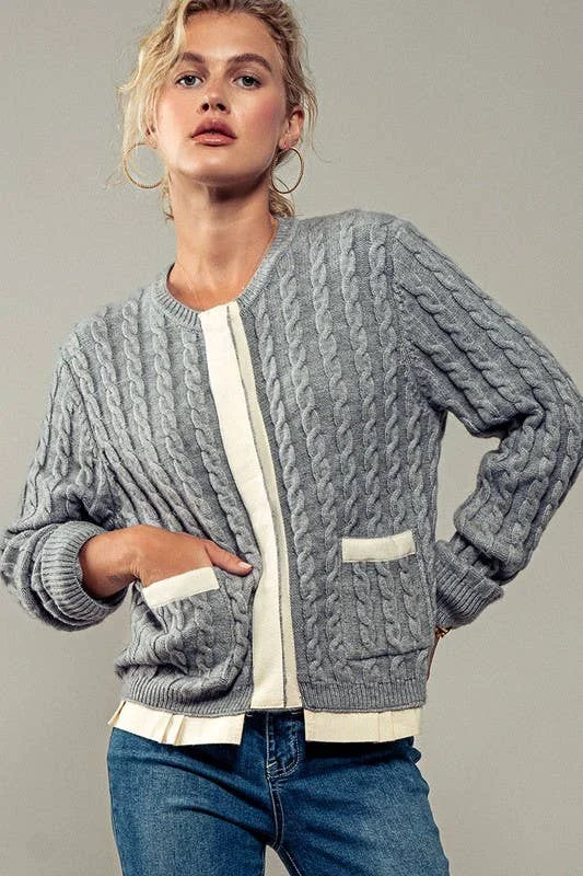 Stacy Knit Sweater High Neck Crew Neck V-Neck