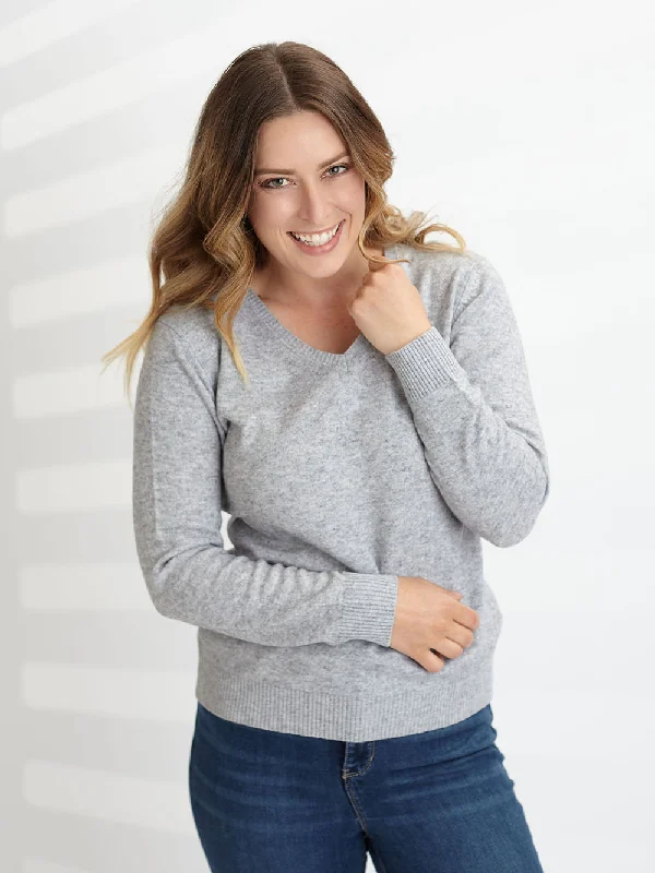 100% Mongolian Cashmere V Neck Sweater Thin Thick Dense