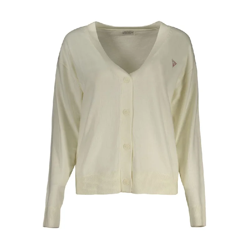 White Polyester Sweater Terry Blend Velvet Blend Canvas Blend