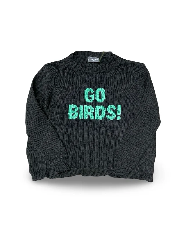 Women's Go Birds Crew Cotton Sweater Print Jacquard Patchwork