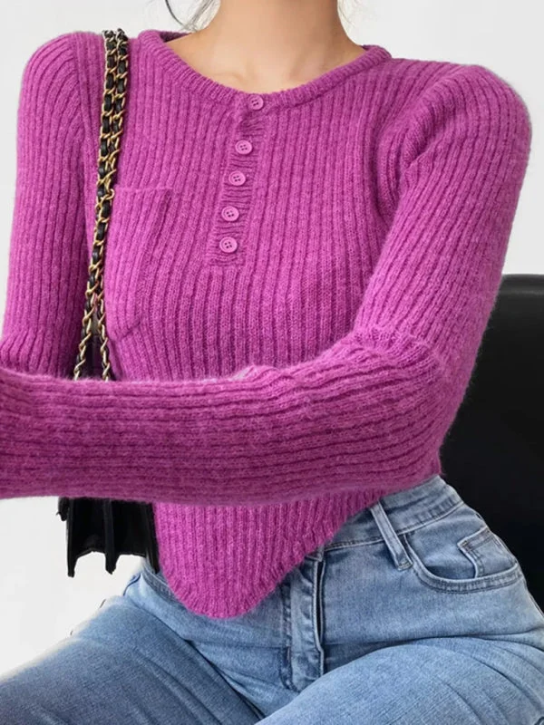 FZ Women's thickened curved hem short long-sleeved sweater top Collared Crew Neck Turtle Neck FZ Women's thickened curved hem short long-sleeved sweater top Collared Crew Neck Turtle Neck