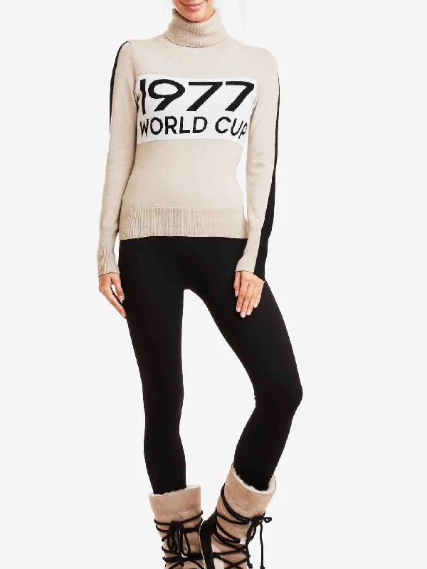 1977 World Cup Sweater Women Modern Contemporary Chic