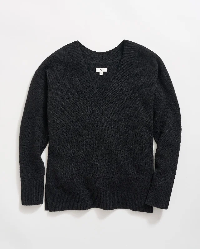 Cashmere Reversible V-Neck Sweater