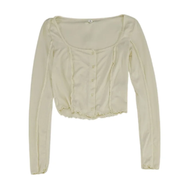 Ivory Solid Cardigan Sweater