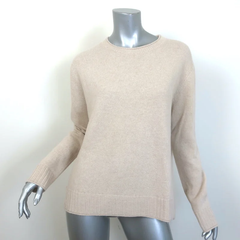 Jenni Kayne Everyday Sweater Oatmeal Wool-Cashmere Size Small Crewneck Pullover