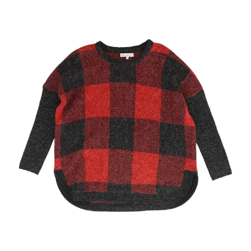 Red Check Crewneck Sweater