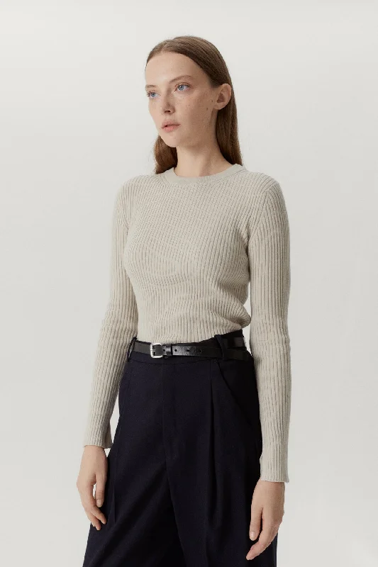 The Merino Wool Ribbed Sweater